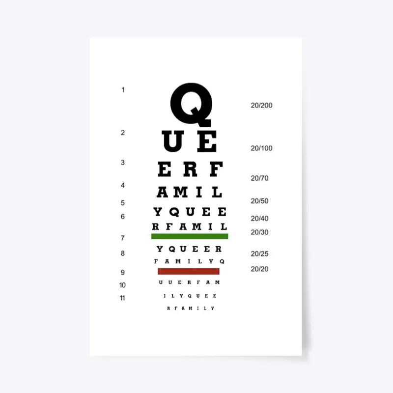 Vision Test Queer Family Pride